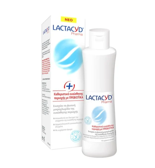 Lactacyd Pharma Intimate Wash With Prebiotics + Καθαριστικό Ευαίσθητης Περιοχής Με Πρεβιοτικά, 250ml