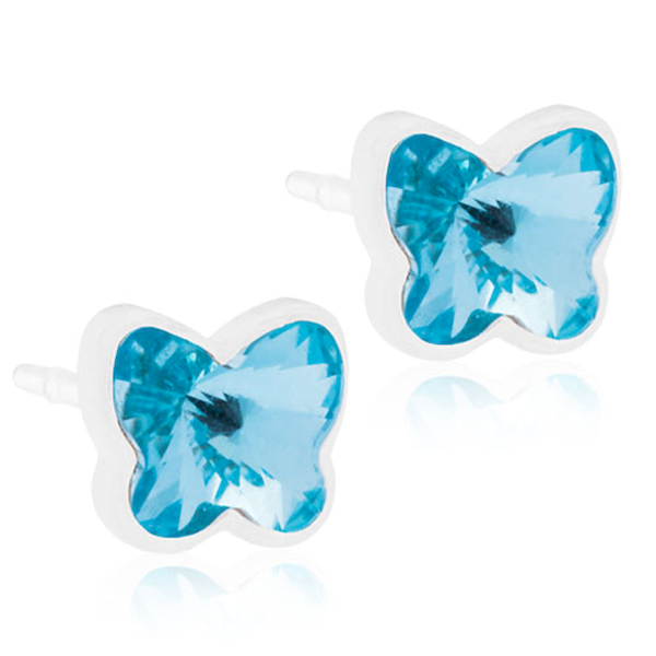 Blomdahl Σκουλαρίκια Butterfly Aquamarine 5mm, 1 Ζευγάρι