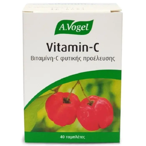 A.Vogel Vitamin-C Natural 40caps (Βιολογική 100% απορροφήσιμη βιταμίνη C από φρέσκια ασερόλα)