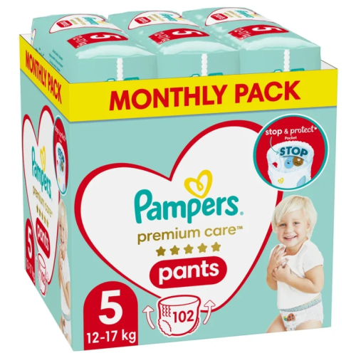 Pampers Premium Care No.5 Monthly Pack (12-17kg) Βρεφικές Πάνες, 102τεμ