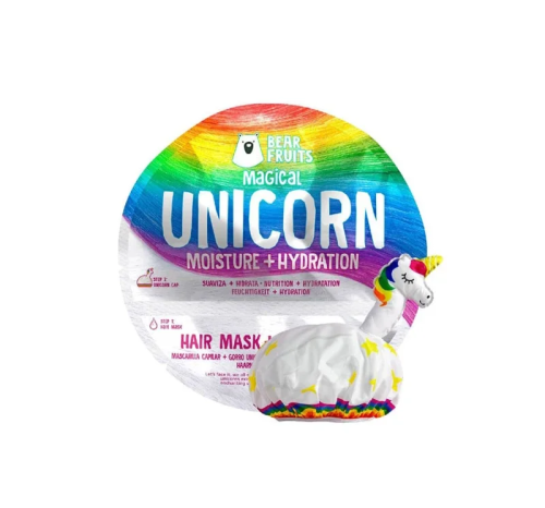 Bear Fruits Magical Unicorn Μάσκα Μαλλιών για Φυσική Υγρασία & Ενυδάτωση, 20ml & Σκουφάκι Μονόκερος, 1τεμ, 1σετ