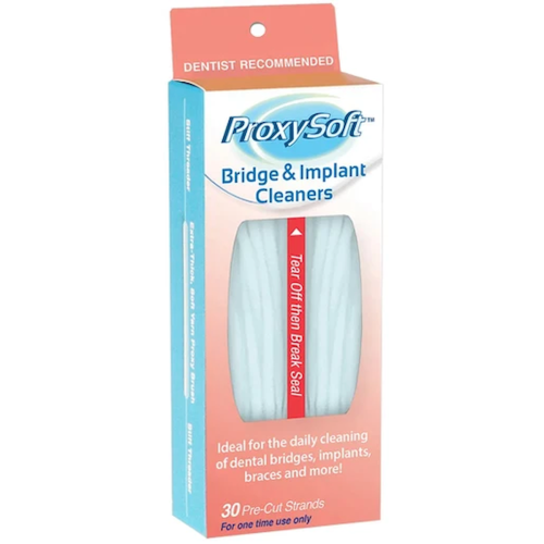 Proxysoft Bridge & Implants Cleaners Μεσοδόντια Καθαριστικά Νήματα, 30 Τεμάχια