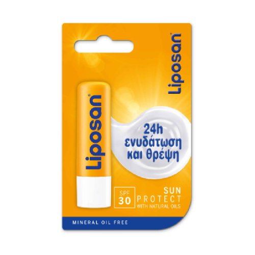Liposan Sun Protect Αδιάβροχο Στικ Χειλιών SPF30, 4.8gr