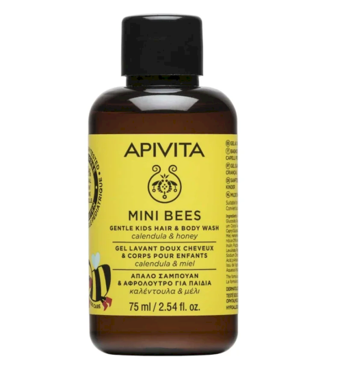 Apivita Mini Bees Gentle Kids Hair & Body Wash, 75ml