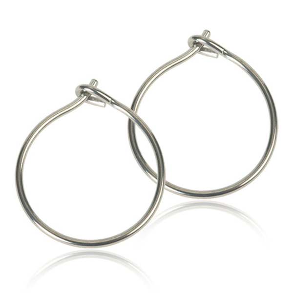 Blomdahl Natural Titanium 14mm Safety Ear Ring A/282, 1Ζεύγος